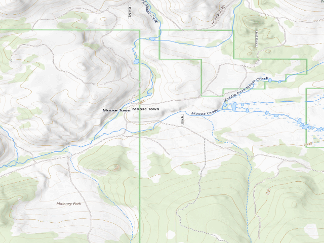 USGS topographic map of USFS dispersed camp — MT #509
