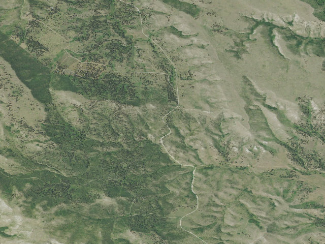 Aerial image of USFS dispersed camp — MT #51
