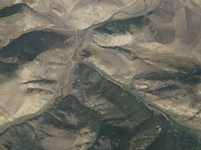 Aerial image of USFS dispersed camp — MT #510
