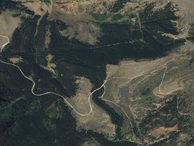 Aerial image of USFS dispersed camp — MT #511