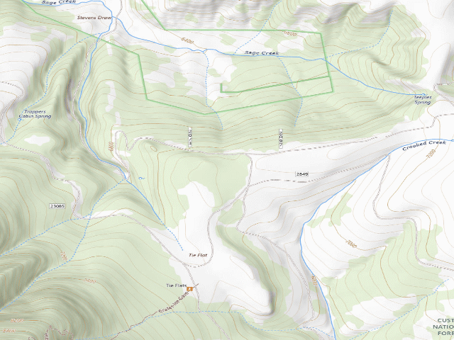 USGS topographic map of USFS dispersed camp — MT #511