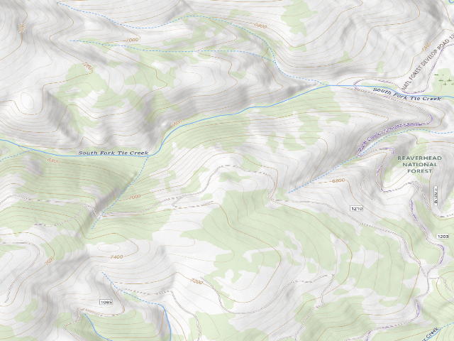 USGS topographic map of USFS dispersed camp — MT #512
