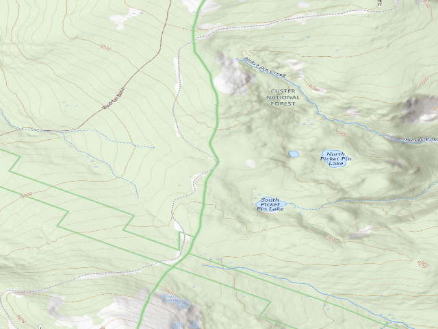 USGS topographic map of USFS dispersed camp — MT #513