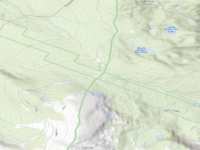 USGS topographic map of USFS dispersed camp — MT #514