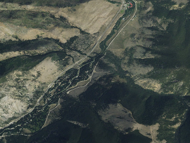 Aerial image of USFS dispersed camp — MT #518