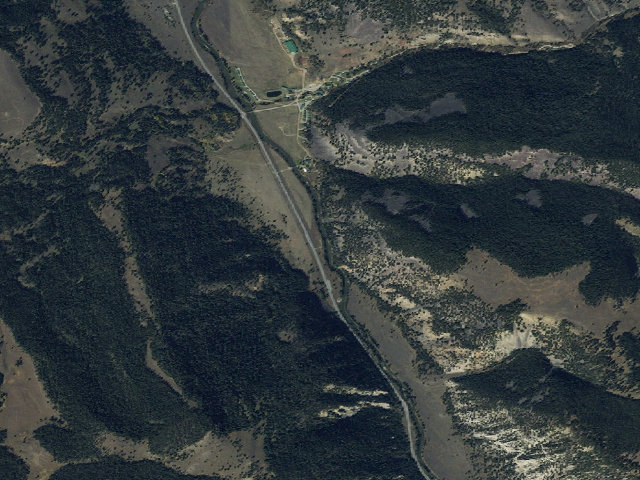 Aerial image of USFS dispersed camp — MT #519