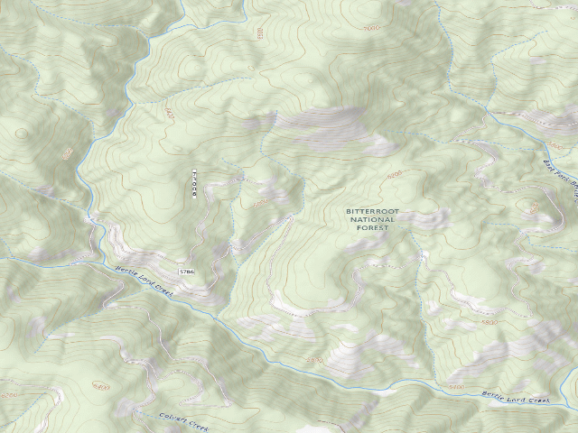 USGS topographic map of USFS dispersed camp — MT #520