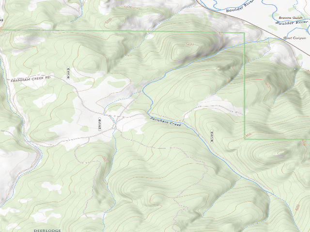 USGS topographic map of USFS dispersed camp — MT #521