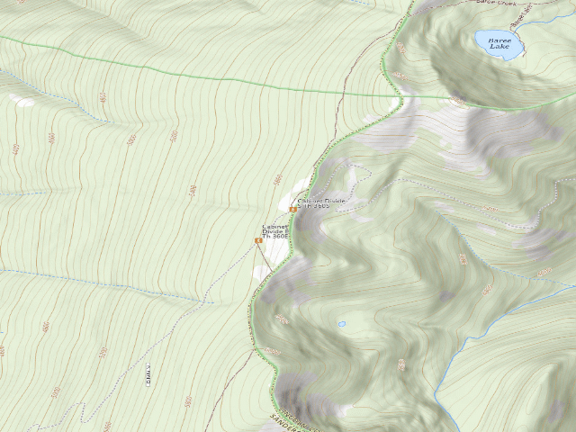 USGS topographic map of USFS dispersed camp — MT #522