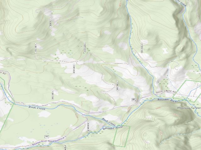 USGS topographic map of USFS dispersed camp — MT #525