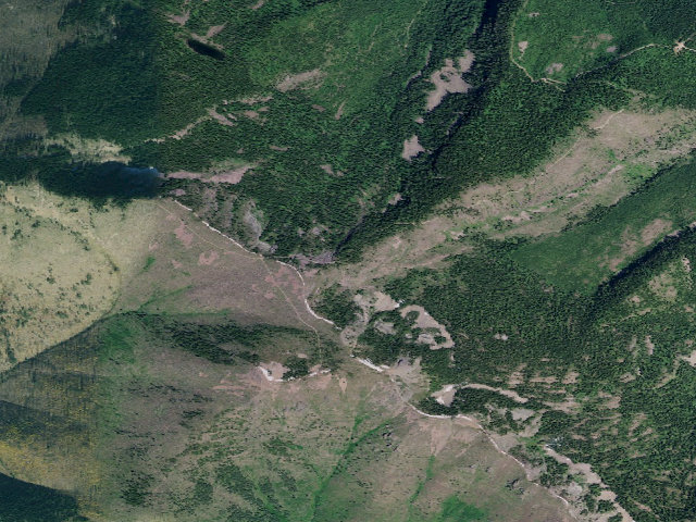 Aerial image of USFS dispersed camp — MT #526