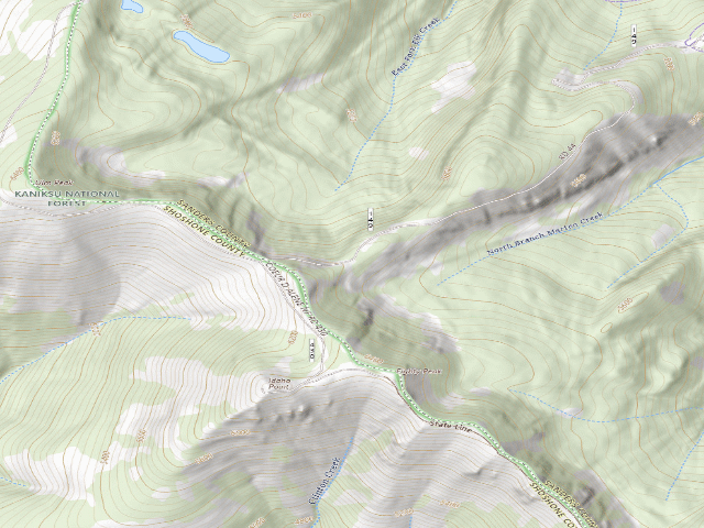 USGS topographic map of USFS dispersed camp — MT #526