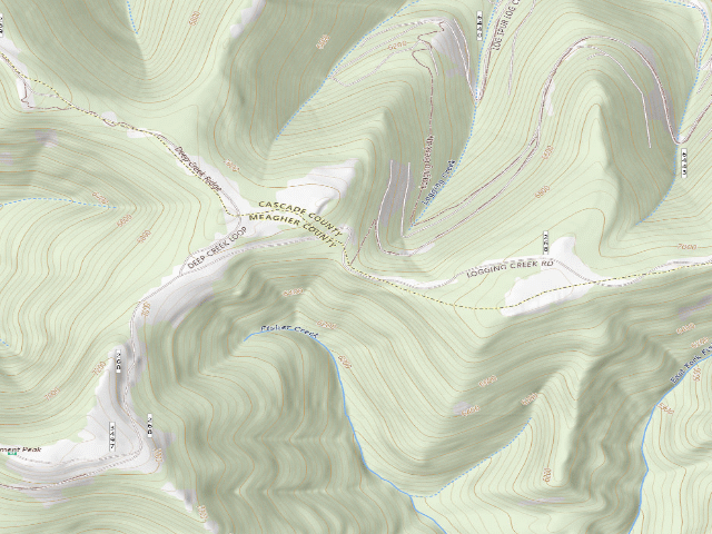 USGS topographic map of USFS dispersed camp — MT #527