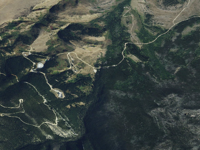 Aerial image of USFS dispersed camp — MT #528