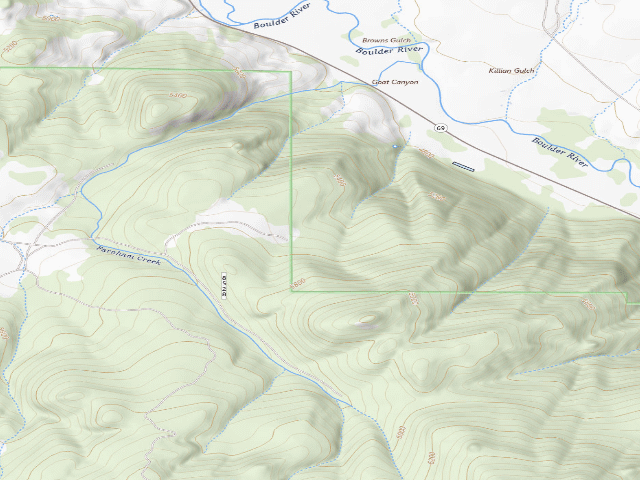 USGS topographic map of USFS dispersed camp — MT #529