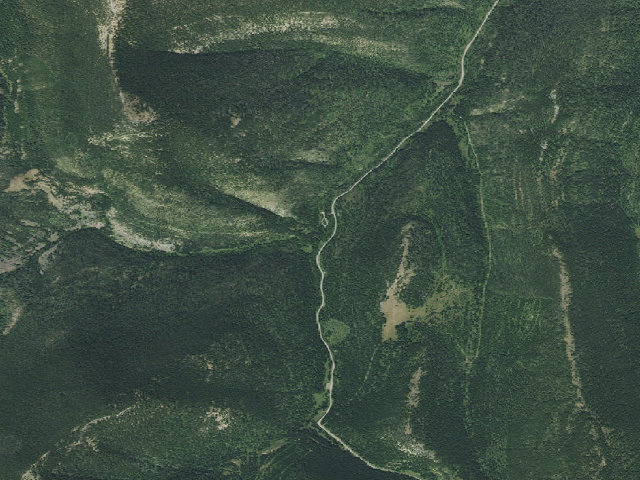 Aerial image of USFS dispersed camp — MT #53