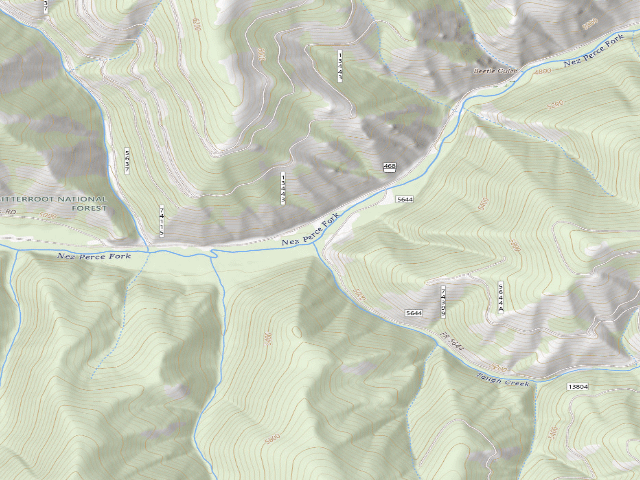 USGS topographic map of USFS dispersed camp — MT #530