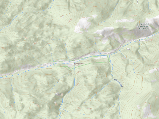 USGS topographic map of USFS dispersed camp — MT #532