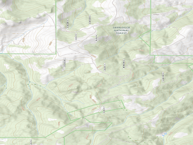USGS topographic map of USFS dispersed camp — MT #533
