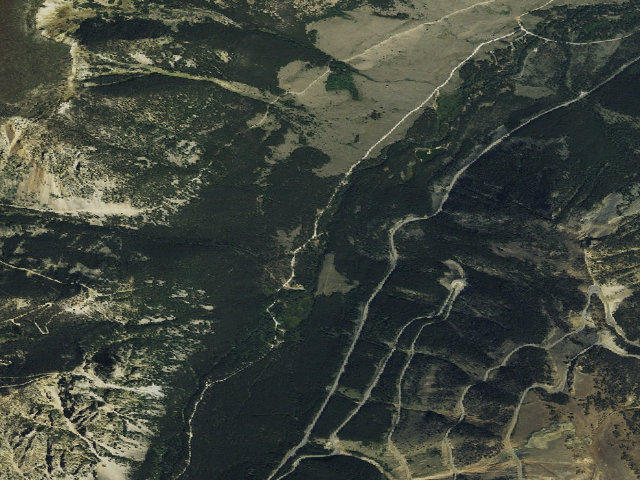 Aerial image of USFS dispersed camp — MT #535