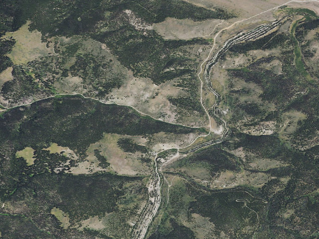 Aerial image of USFS dispersed camp — MT #536
