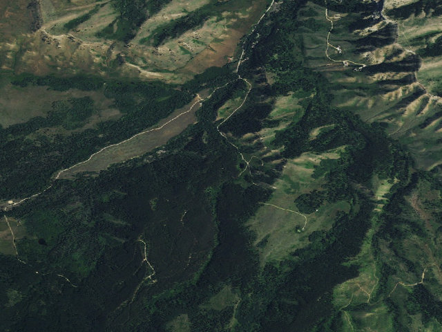 Aerial image of USFS dispersed camp — MT #537