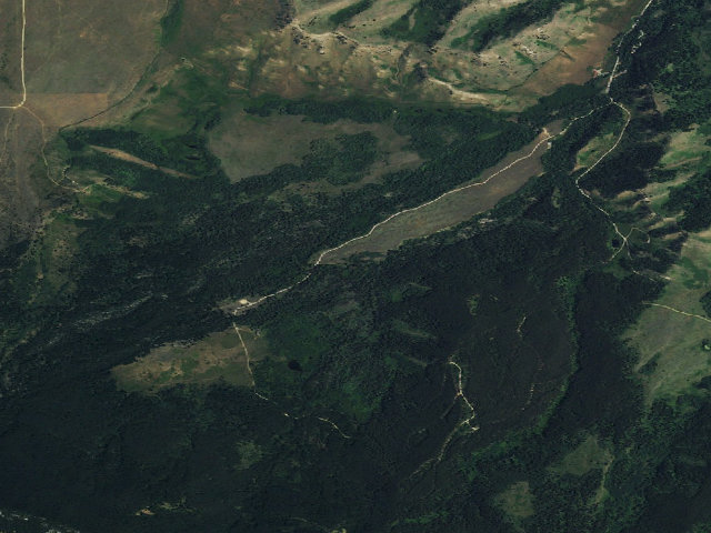 Aerial image of USFS dispersed camp — MT #538