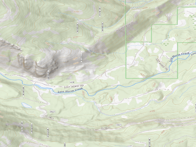 USGS topographic map of USFS dispersed camp — MT #539