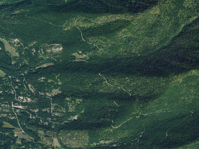 Aerial image of USFS dispersed camp — MT #542