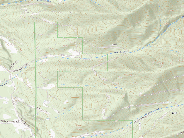 USGS topographic map of USFS dispersed camp — MT #542