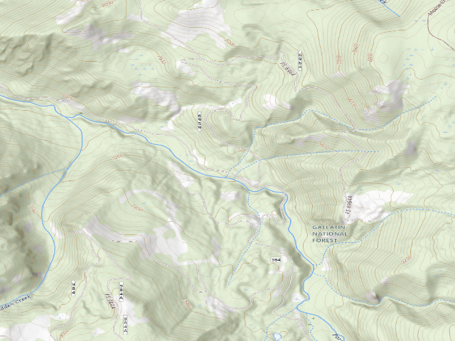 USGS topographic map of USFS dispersed camp — MT #544