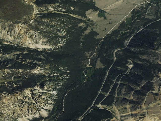 Aerial image of USFS dispersed camp — MT #547
