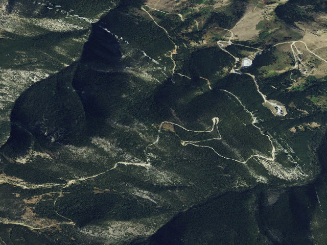 Aerial image of USFS dispersed camp — MT #548