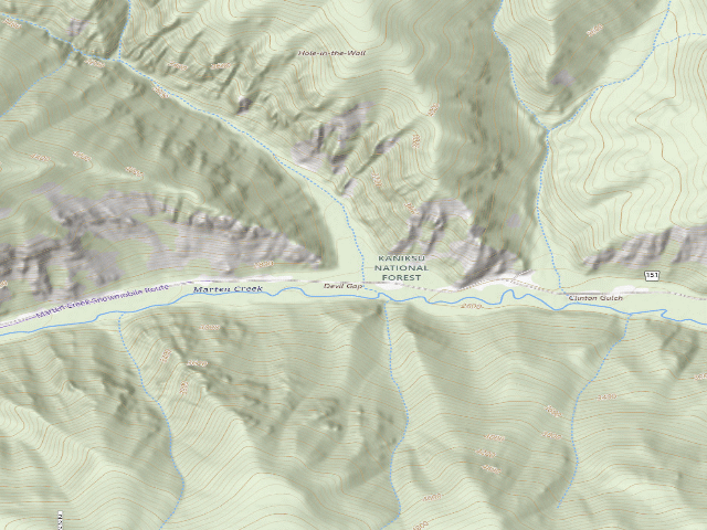USGS topographic map of USFS dispersed camp — MT #549