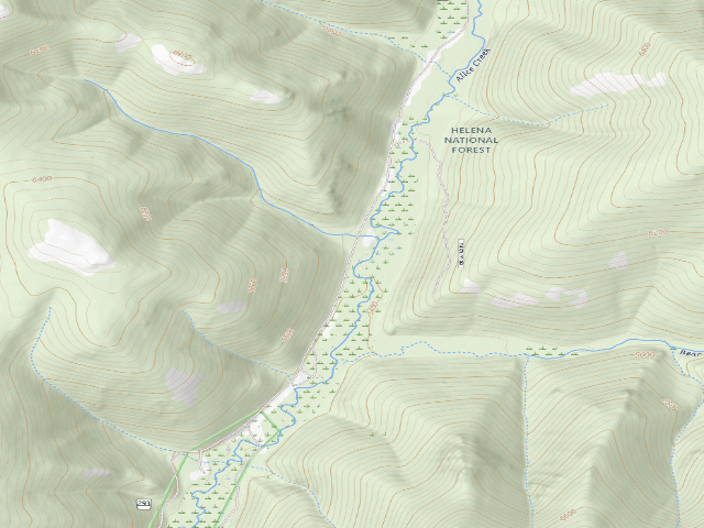 USGS topographic map of USFS dispersed camp — MT #550