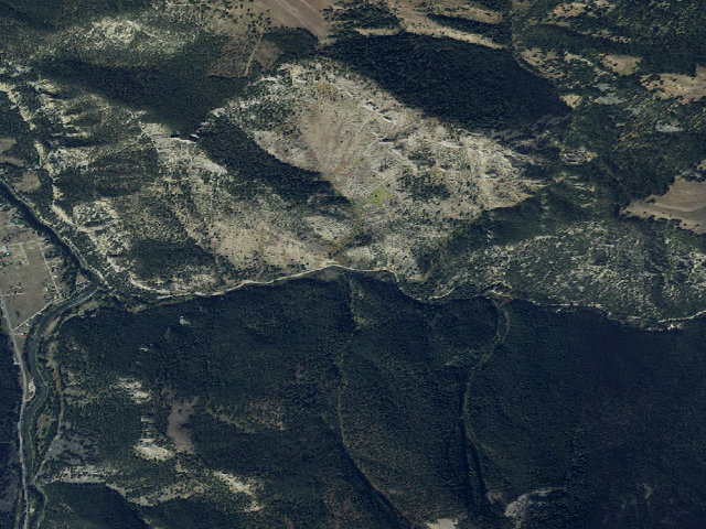 Aerial image of USFS dispersed camp — MT #551