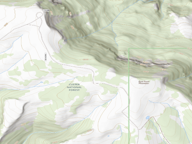 USGS topographic map of USFS dispersed camp — MT #552