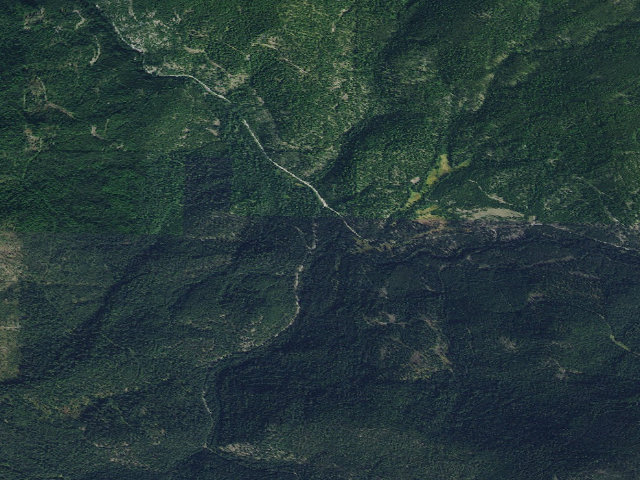 Aerial image of USFS dispersed camp — MT #553