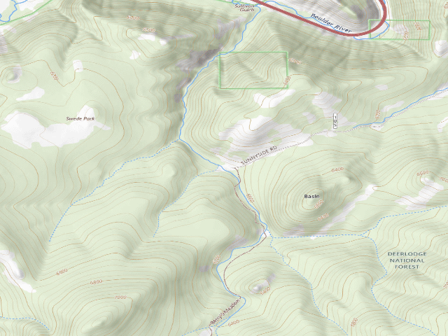 USGS topographic map of USFS dispersed camp — MT #554