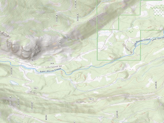 USGS topographic map of USFS dispersed camp — MT #556