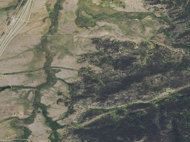 Aerial image of USFS dispersed camp — MT #558