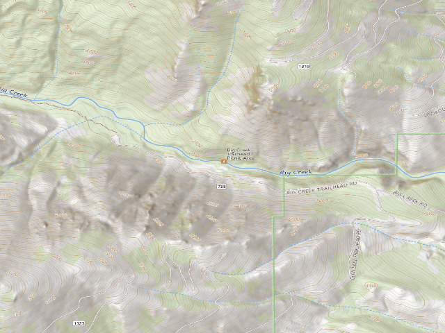 USGS topographic map of USFS dispersed camp — MT #561