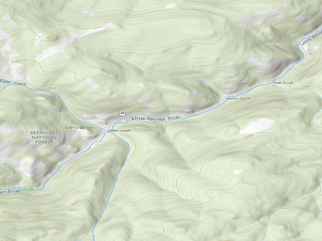 USGS topographic map of USFS dispersed camp — MT #562