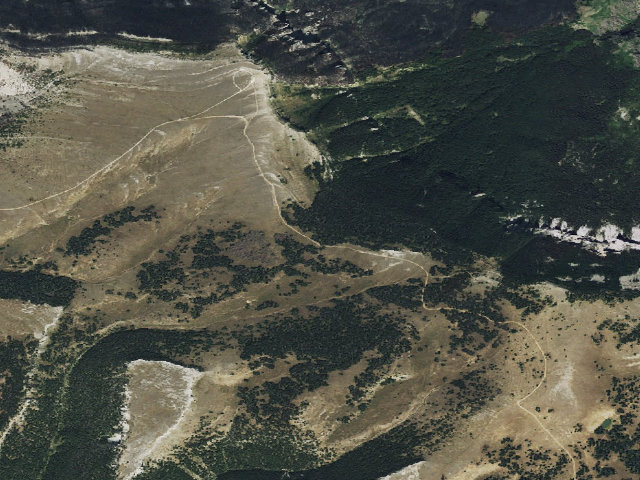 Aerial image of USFS dispersed camp — MT #563