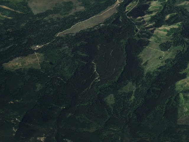 Aerial image of USFS dispersed camp — MT #564