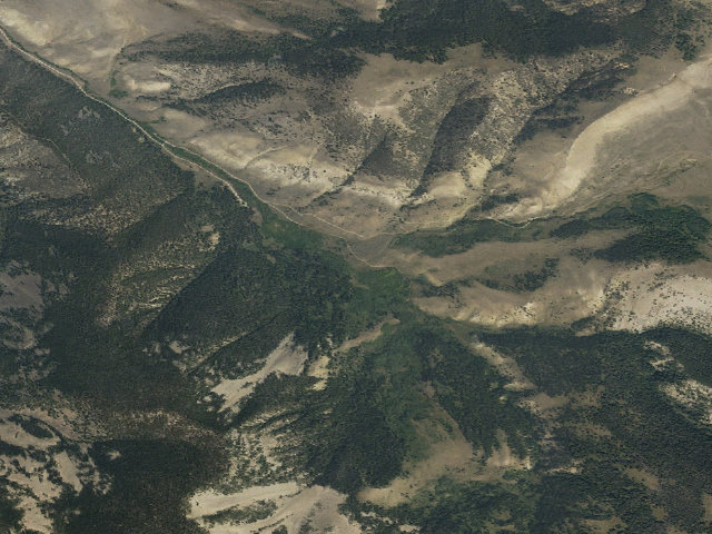Aerial image of USFS dispersed camp — MT #566