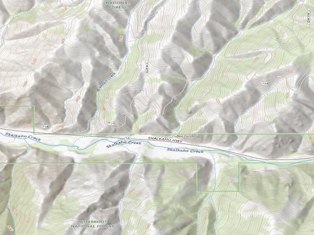USGS topographic map of USFS dispersed camp — MT #567