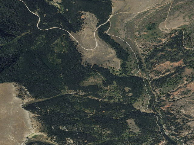 Aerial image of USFS dispersed camp — MT #569
