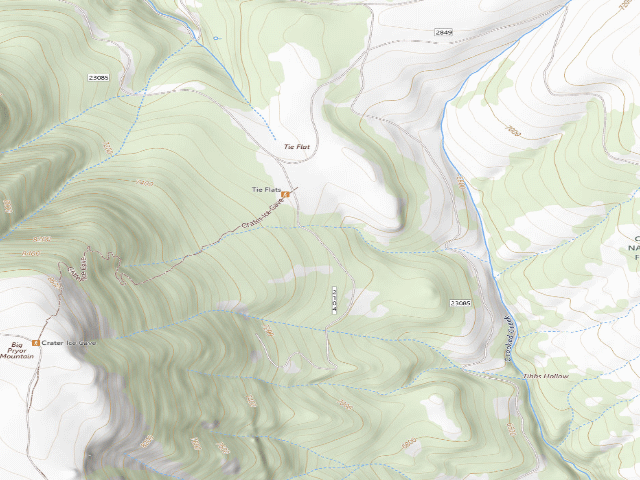 USGS topographic map of USFS dispersed camp — MT #569