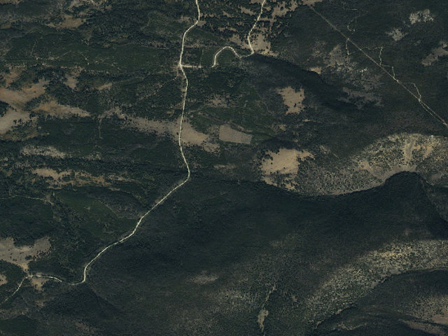 Aerial image of USFS dispersed camp — MT #57